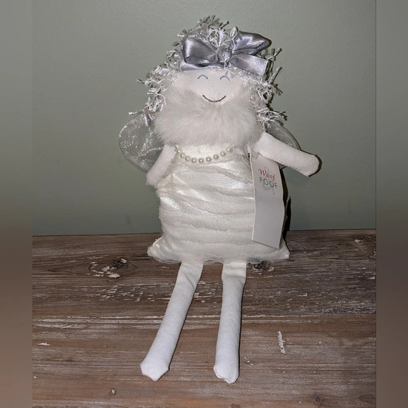 Woof and Poof Angel Plush *original tag* Shelf Sitter Doll 2008 White Christmas - Picture 1 of 11